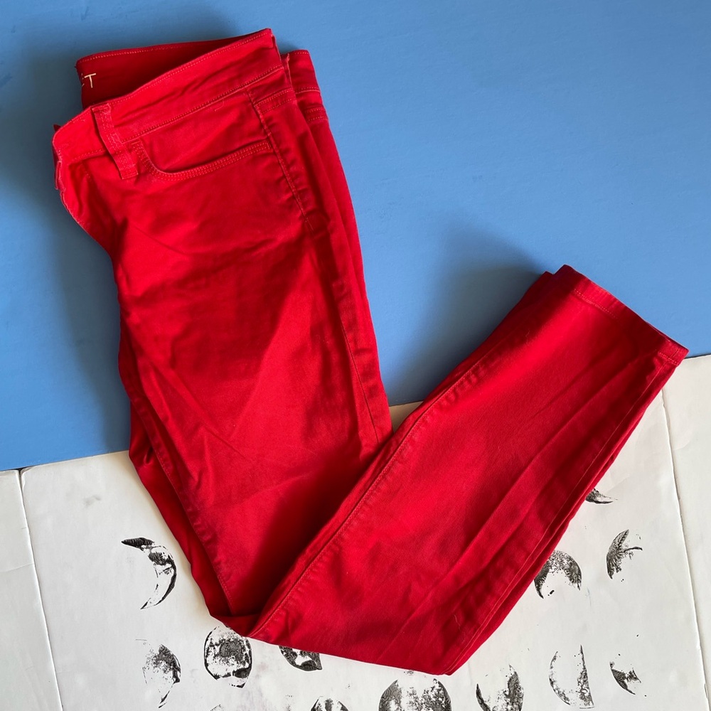LOFT Red Skinny Jeans size 2P